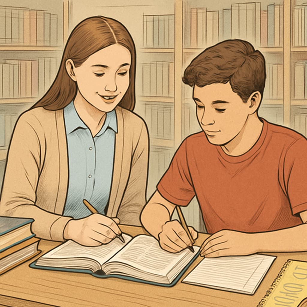 Education student gaining teaching experience through summer tutoring