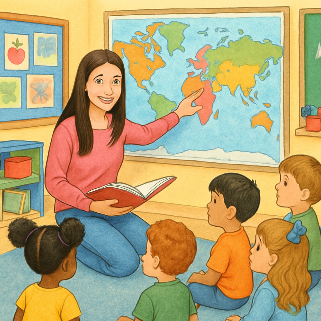 Ms. Rachel teaching global awareness in children's education
