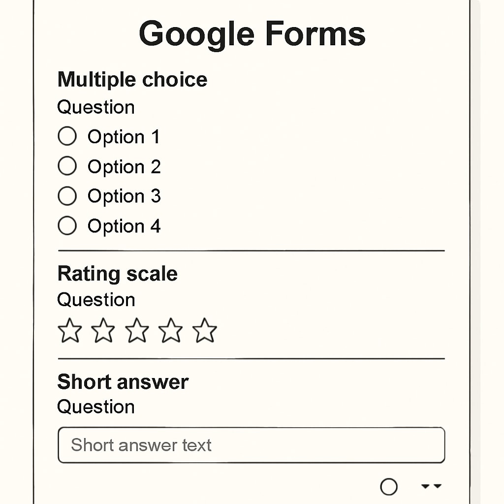 Well-structured education research questionnaire in Google Forms