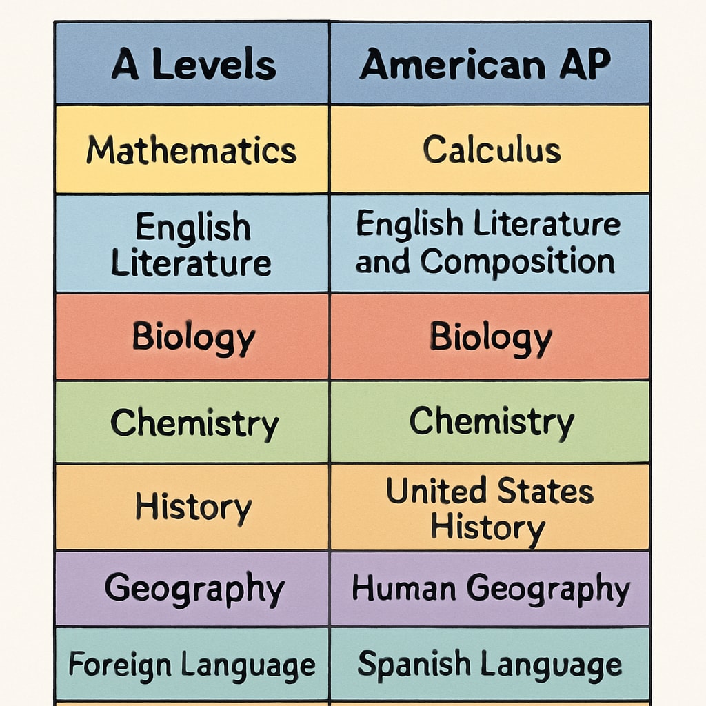 A Levels vs AP curriculum comparison for US admissions