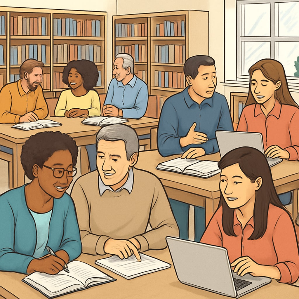 Adult learners overcoming educational gaps in a supportive environment