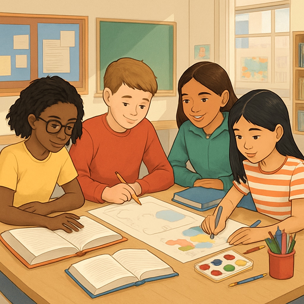 NYC public school students engaged in learning activities