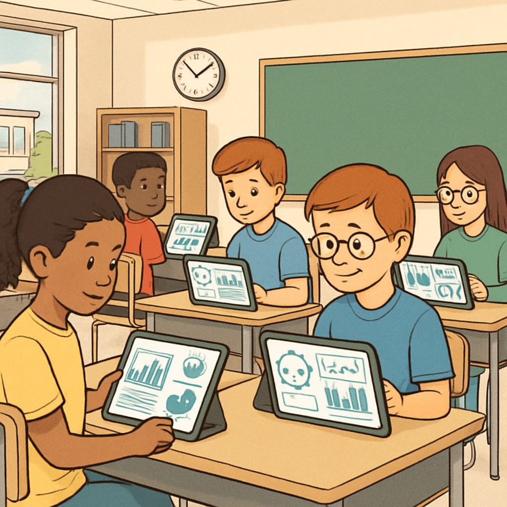 AI-powered productivity applications in classroom setting