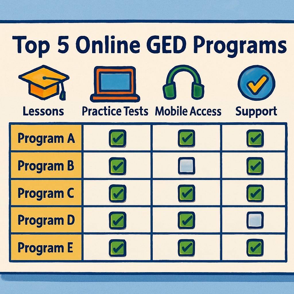 Comparison of best online GED courses