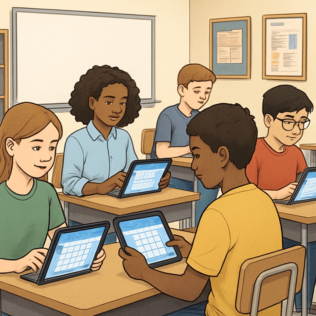 Students using free calendar apps for time management
