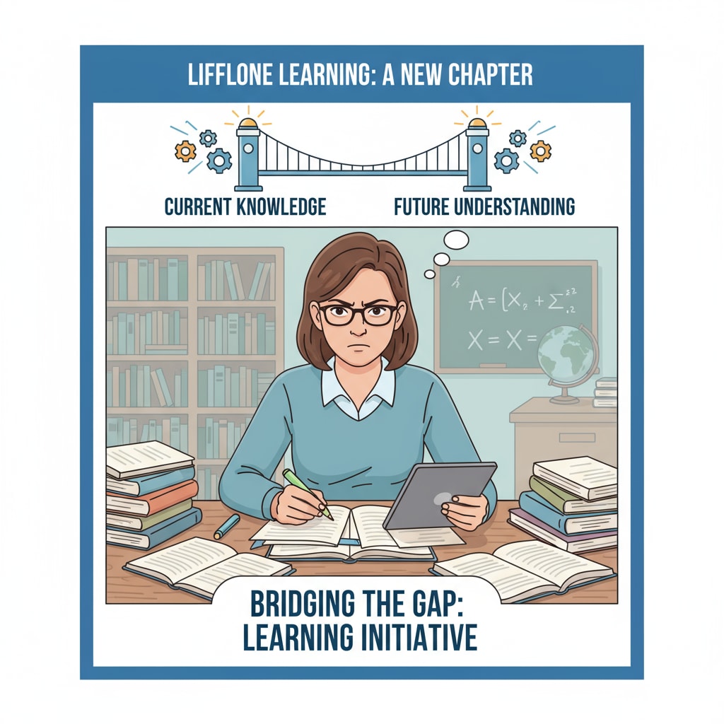 An adult sitting at a desk, looking determined to learn. This image represents the motivation to overcome education gaps and start the learning process. An adult showing determination to fill education gaps and learn basic knowledge to overcome inferiority complex.