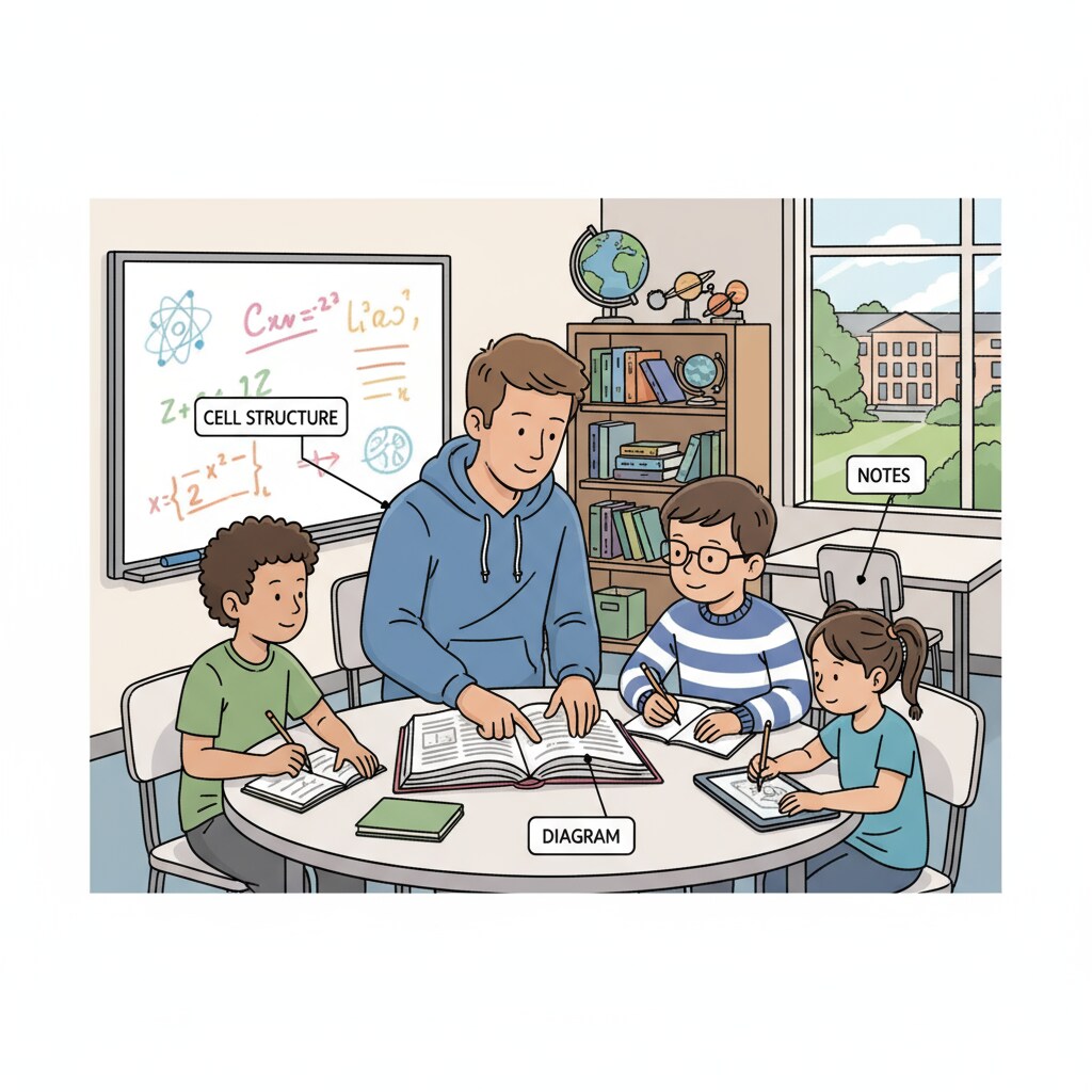 A group of students of different ages, including an 18-year-old, studying together in a classroom An 18-year-old among diverse-aged students in a classroom, related to school education with age concerns and self-study background