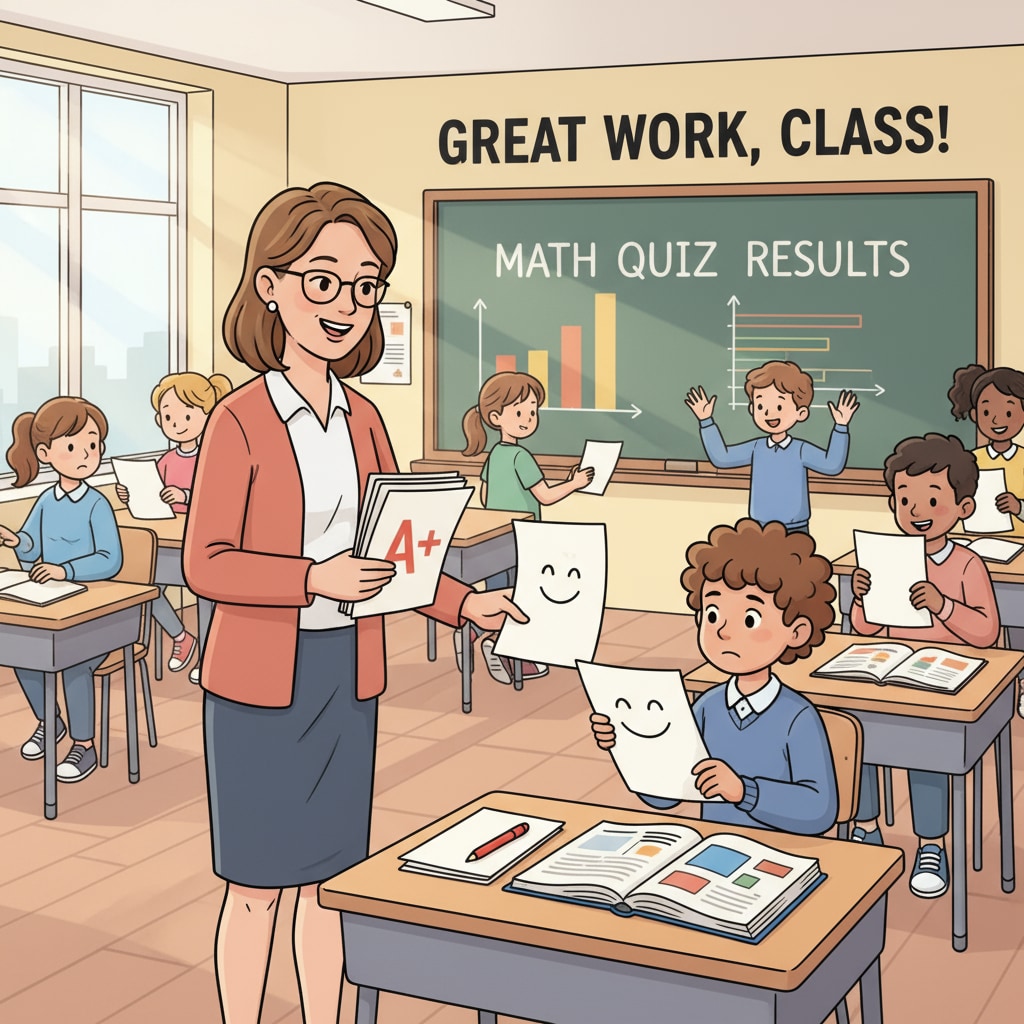A classroom scene related to grade assessment, education quality, and educational innovation
