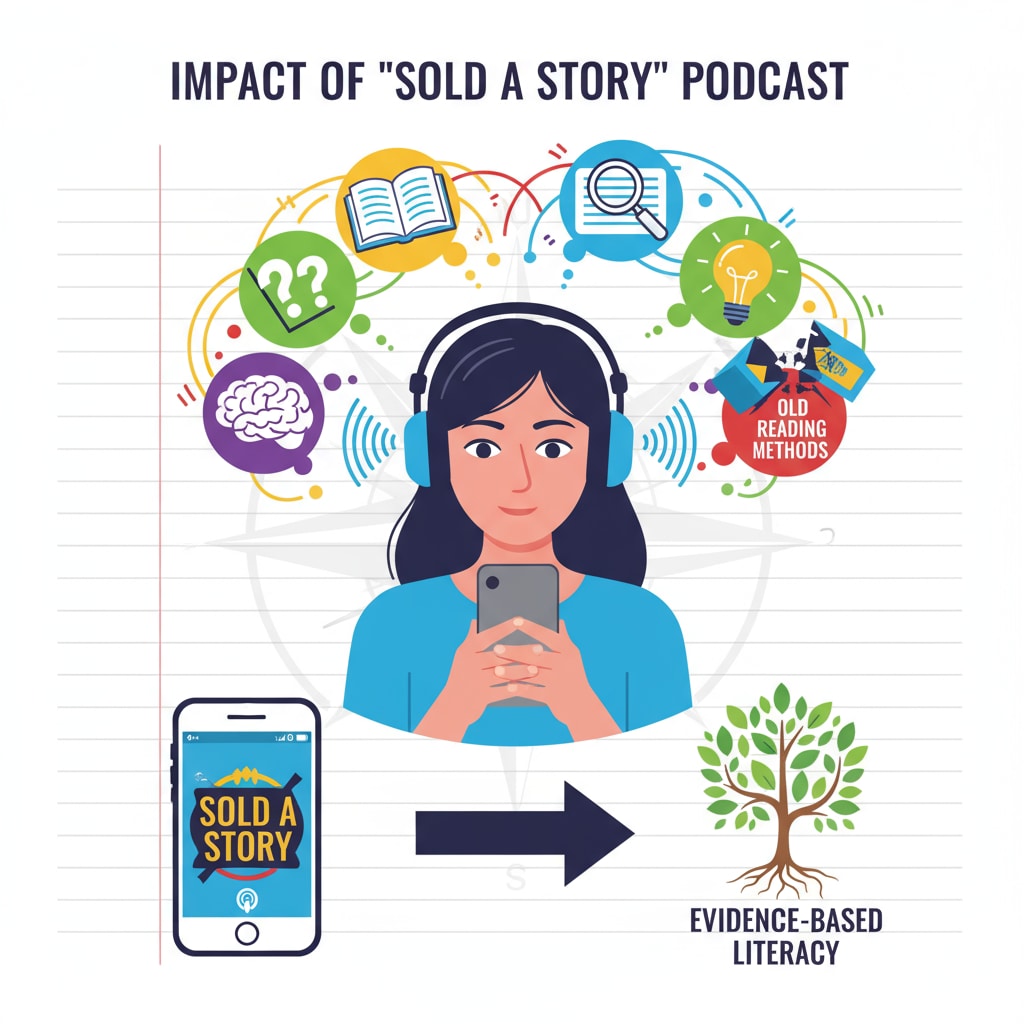 A person listening to a podcast on a mobile device, with headphones on, representing the influence of the Person listening to the