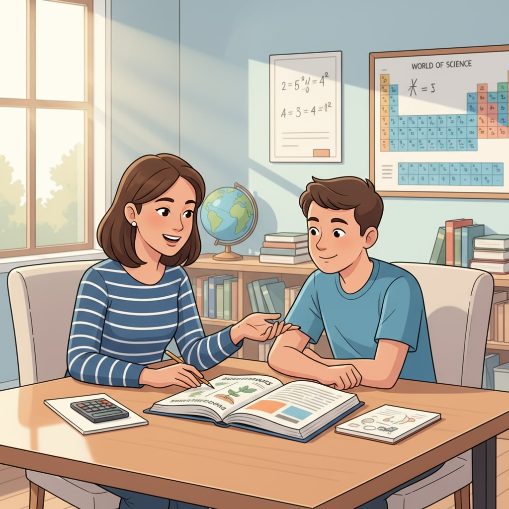 A classroom scene of an in-person tutoring session, with a tutor and a student interacting face to face In-person tutoring session showing high level of interaction related to parents' trust