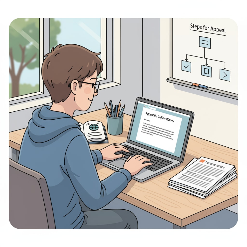 Student writing an appeal letter for tuition waiver considering resident status and AB-540 form