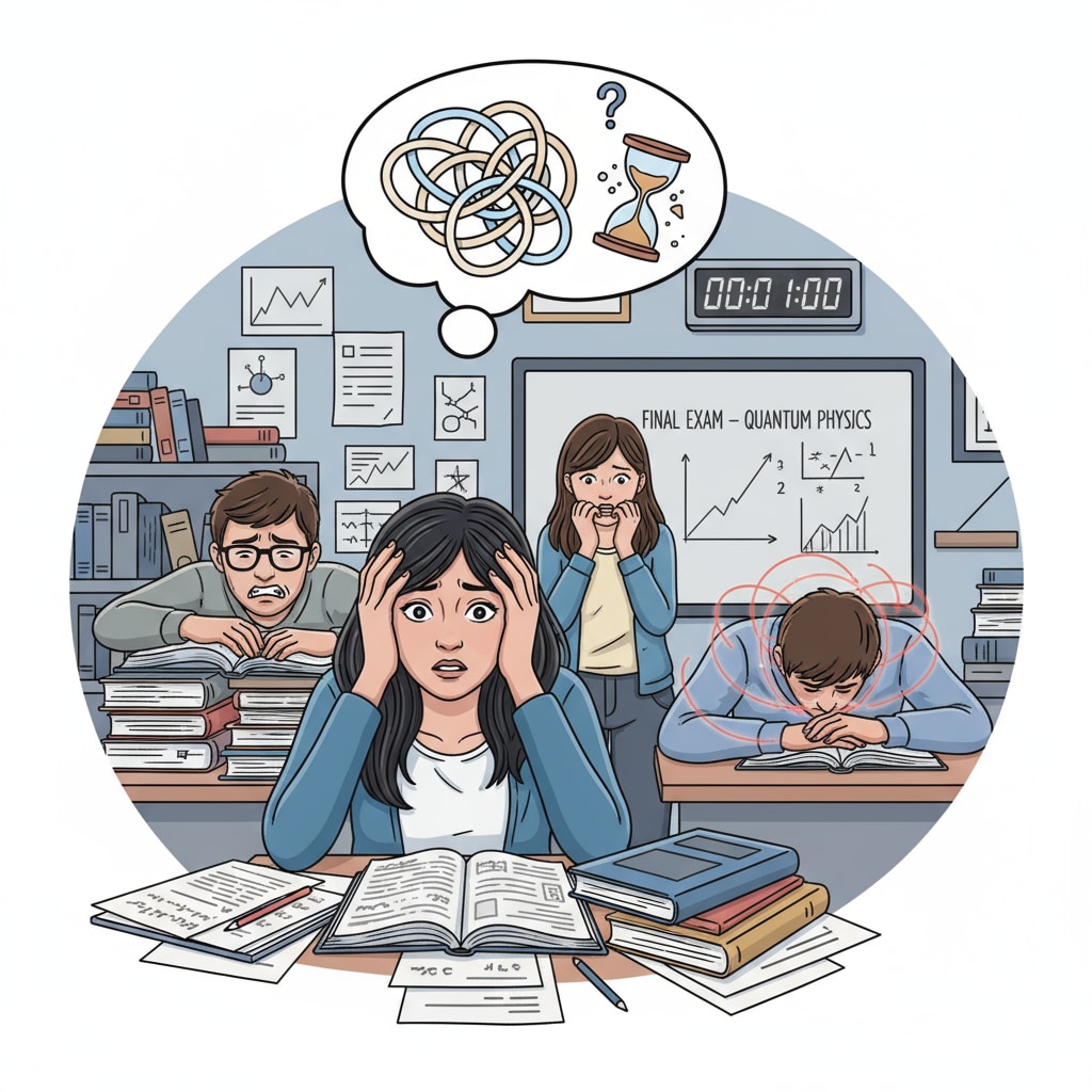 A group of students looking stressed in a classroom, showing the pressure they may experience in the educational environment. Students under stress in a classroom related to mental health, taking a semester off, and social pressure