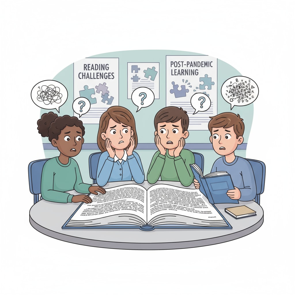 High school students confused while reading, indicating reading comprehension decline post-pandemic
