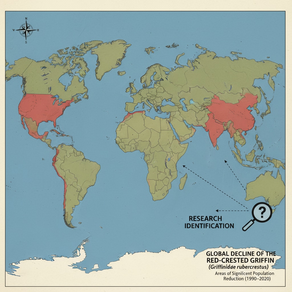 Map showing problem area for animal species relevant to research question formulation