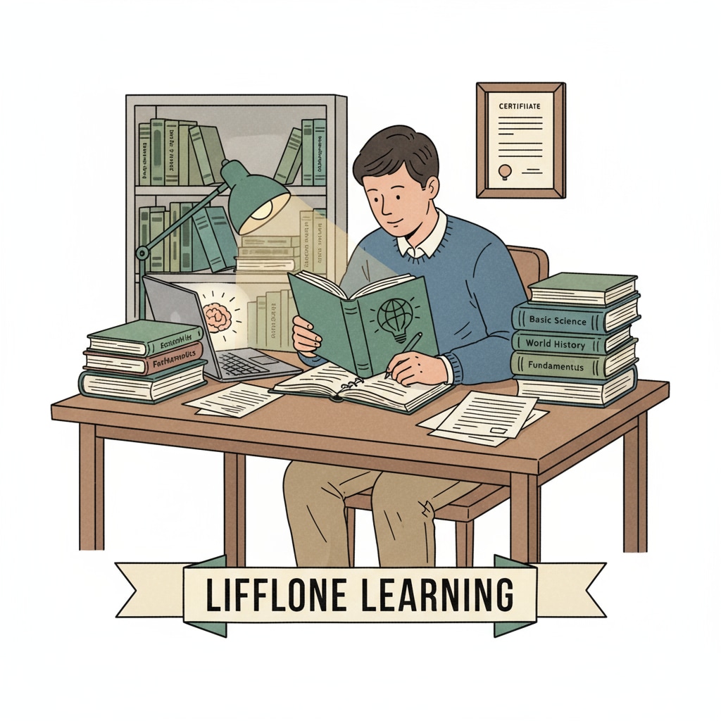 An adult studying to overcome education deficits and build basic knowledge