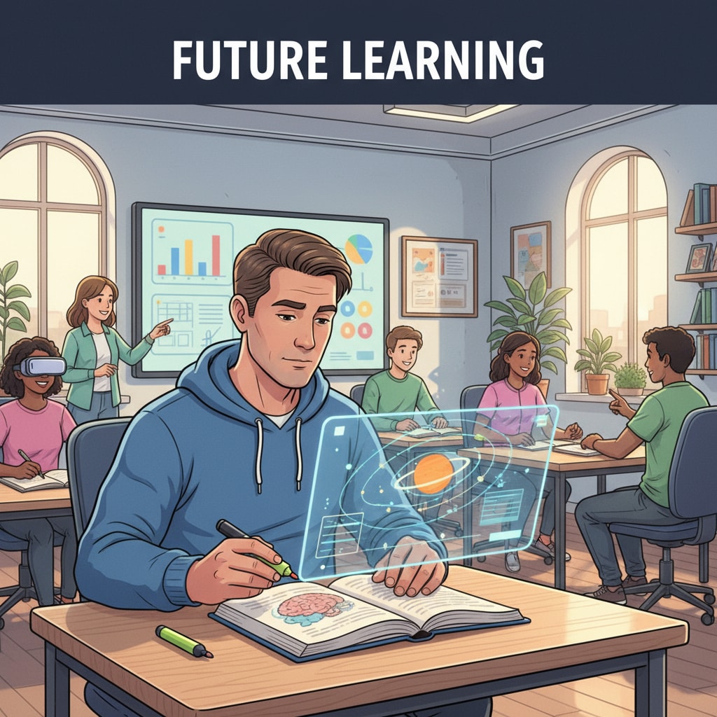Adult student in a classroom setting, highlighting school education, age concerns, and self-learning experiences