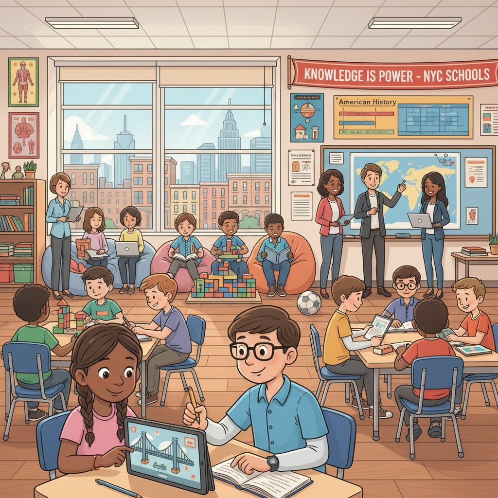 Classroom in New York City school for Joel Klein, New York City schools, and the mayoral election