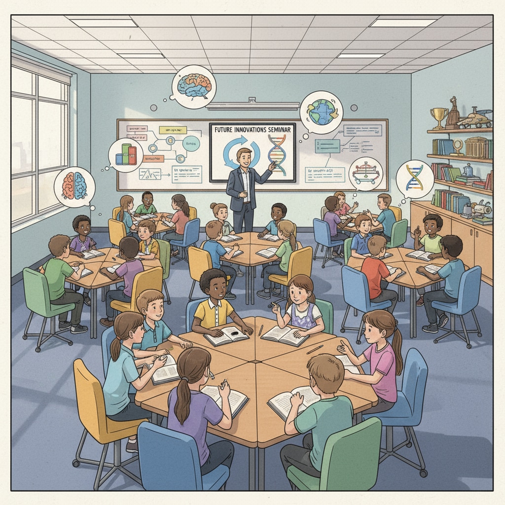 Classroom scene for gifted students' academic discussions related to Duke TIP, gifted education, ACT test, and dual enrollment