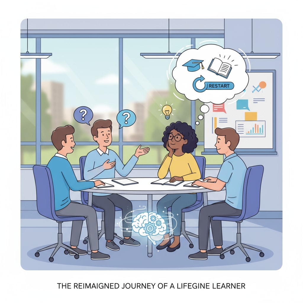 A group of students are engaged in a discussion in a classroom setting. One student is deep in thought, which could symbolize a high - IQ student contemplating their educational restart. High - IQ student thinking about educational restart in a classroom