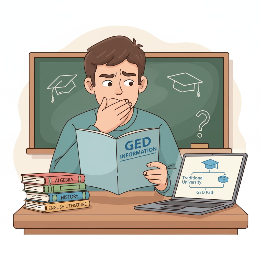 A conflicted student considering GED and traditional education options