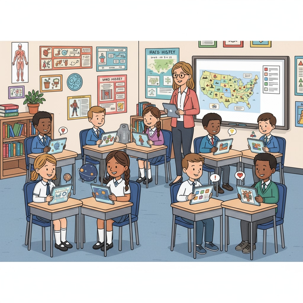 Students accessing K-12 curriculum-based digital educational resources