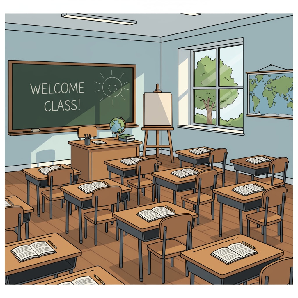 Traditional K12 education classroom setting highlighting its limitations compared to Blueprint Decoded