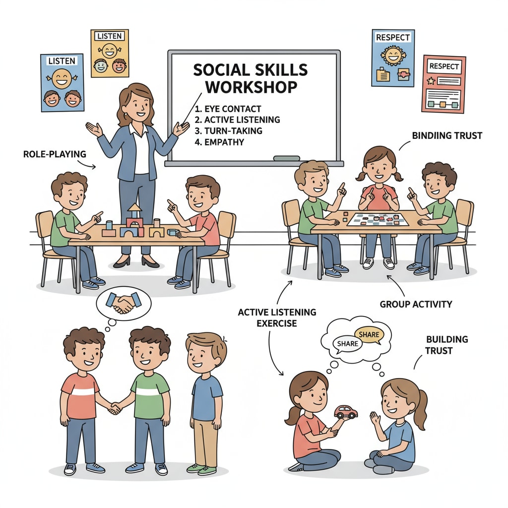 Students engaged in life skills education and social-emotional learning activities at school