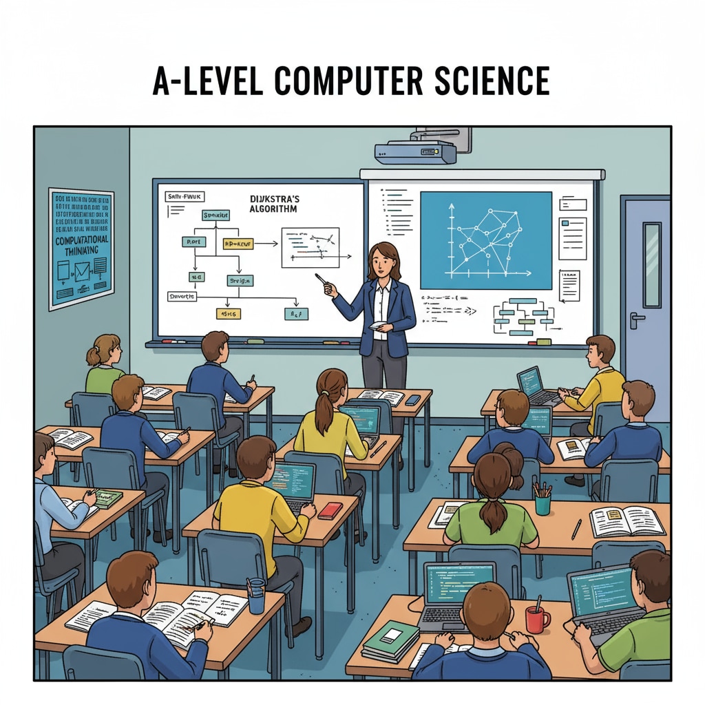 A-level computer science students studying theory for better performance in university applications