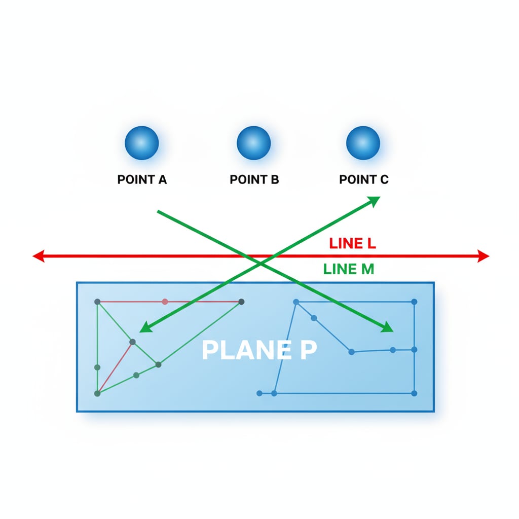 Visual representation of basic geometric elements