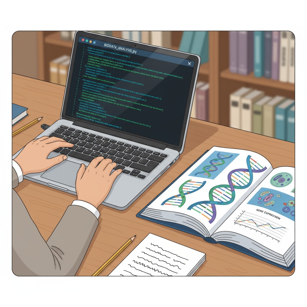 A student preparing for bioinformatics by integrating programming and biology to avoid programming difficulties and seek scholarships