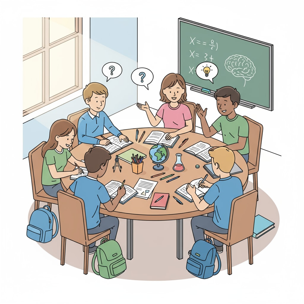 Students doing and discussing homework, showing the reality of student homework with both positive and negative aspects.