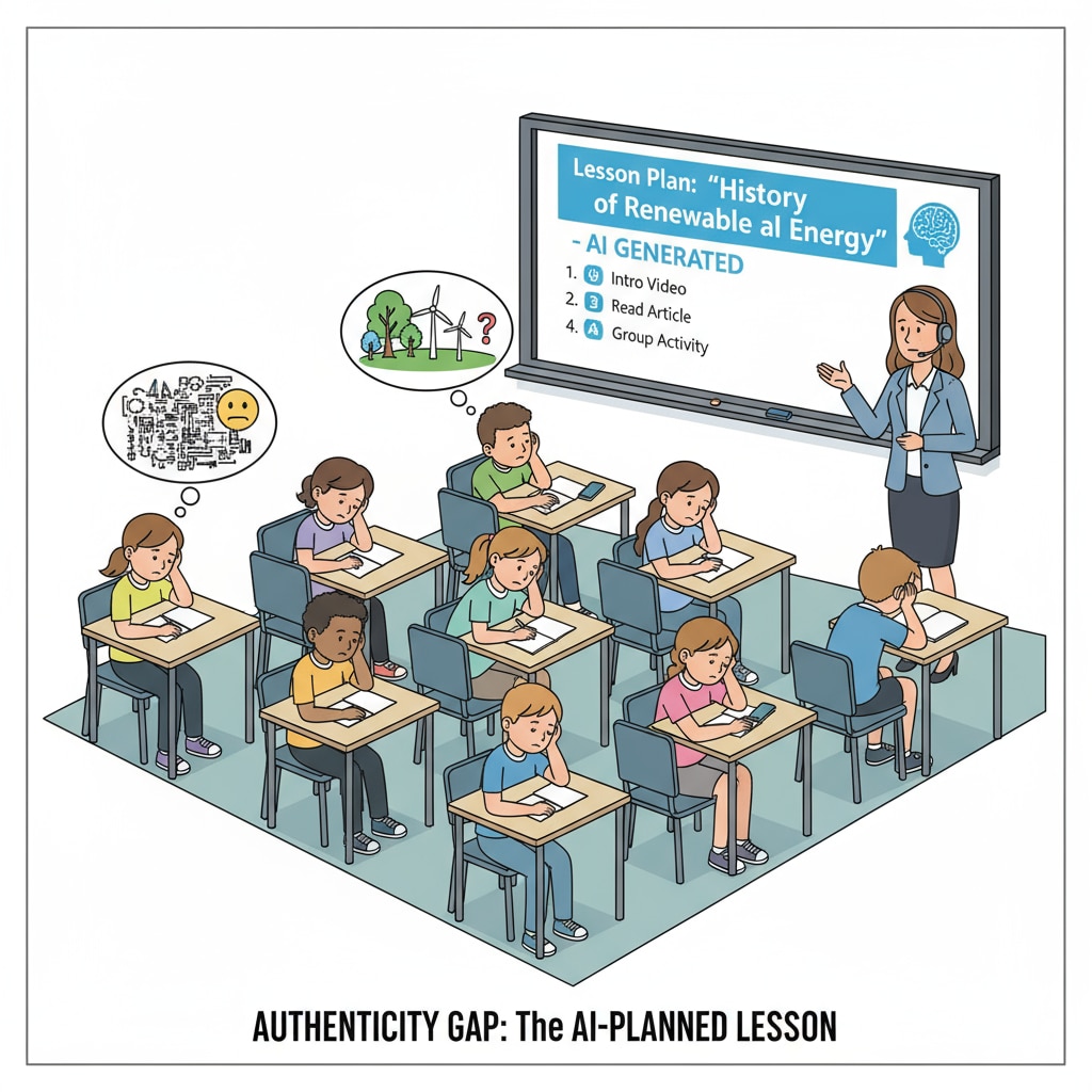 Bored students in a classroom during a lesson potentially based on an AI-generated plan relevant to student teaching, lesson plan authenticity, GPTZero, and teaching adaptability