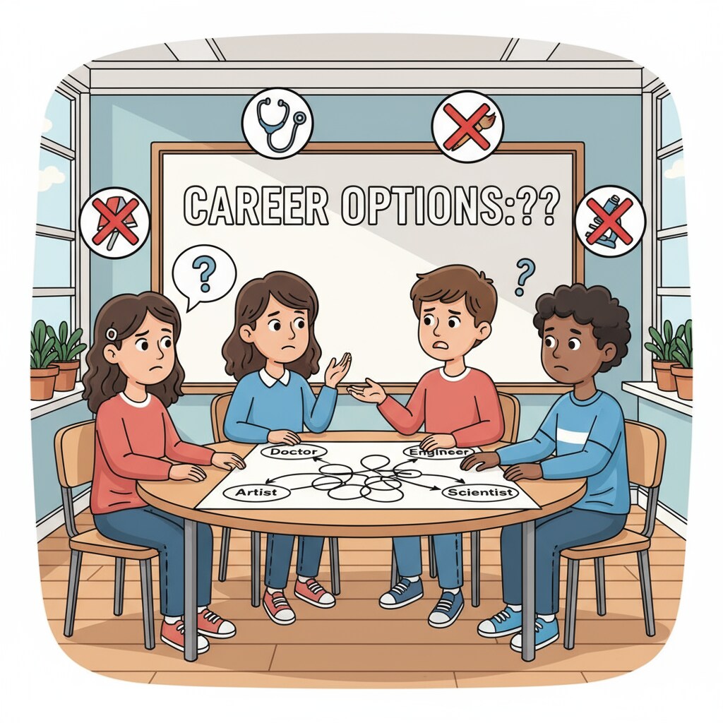 K12 students confused about career planning, high salary prospects, and facing career-related confusion