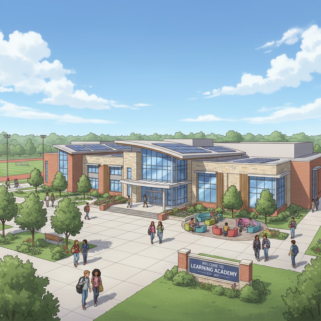 School building in Oklahoma or Arkansas related to education quality