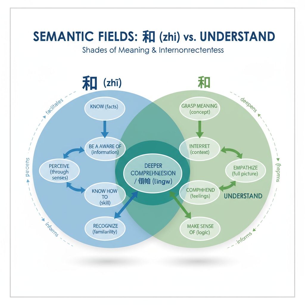 A graphic illustration showing the semantic fields of Semantic fields of