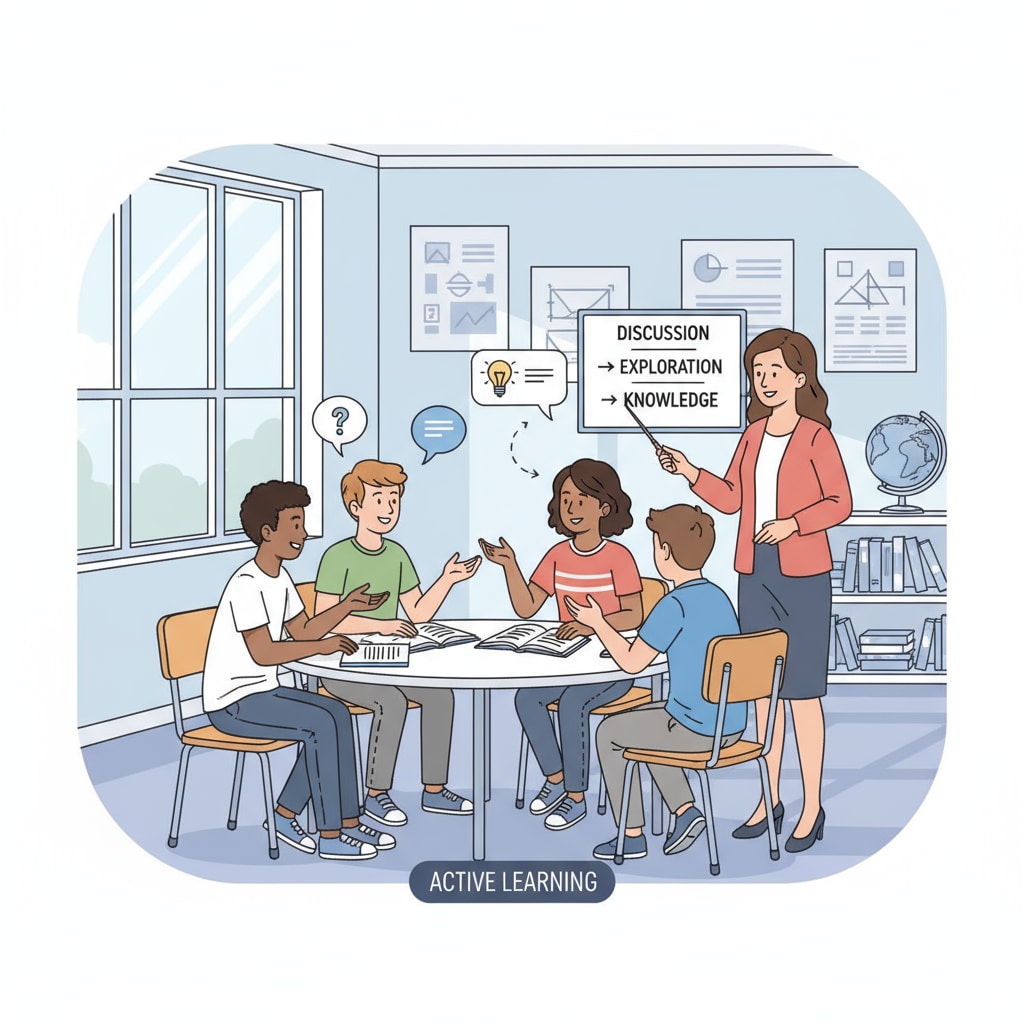 A group of students are engaged in a discussion within a classroom, showing their active participation in learning. Students discussing real - life challenges in a classroom setting related to school's role in student preparedness