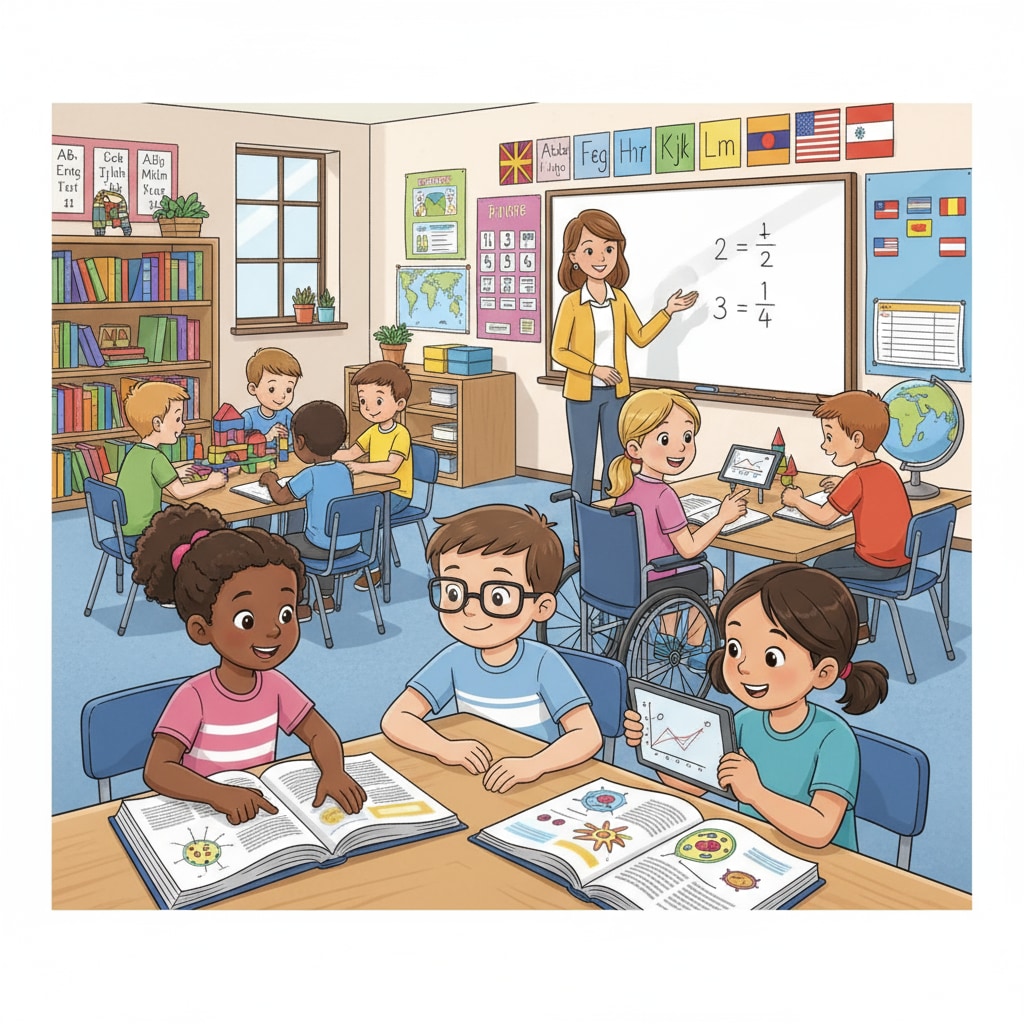 A group of diverse students in a classroom, engaged in learning activities Students in a classroom highlighting educational inequality and career planning in education