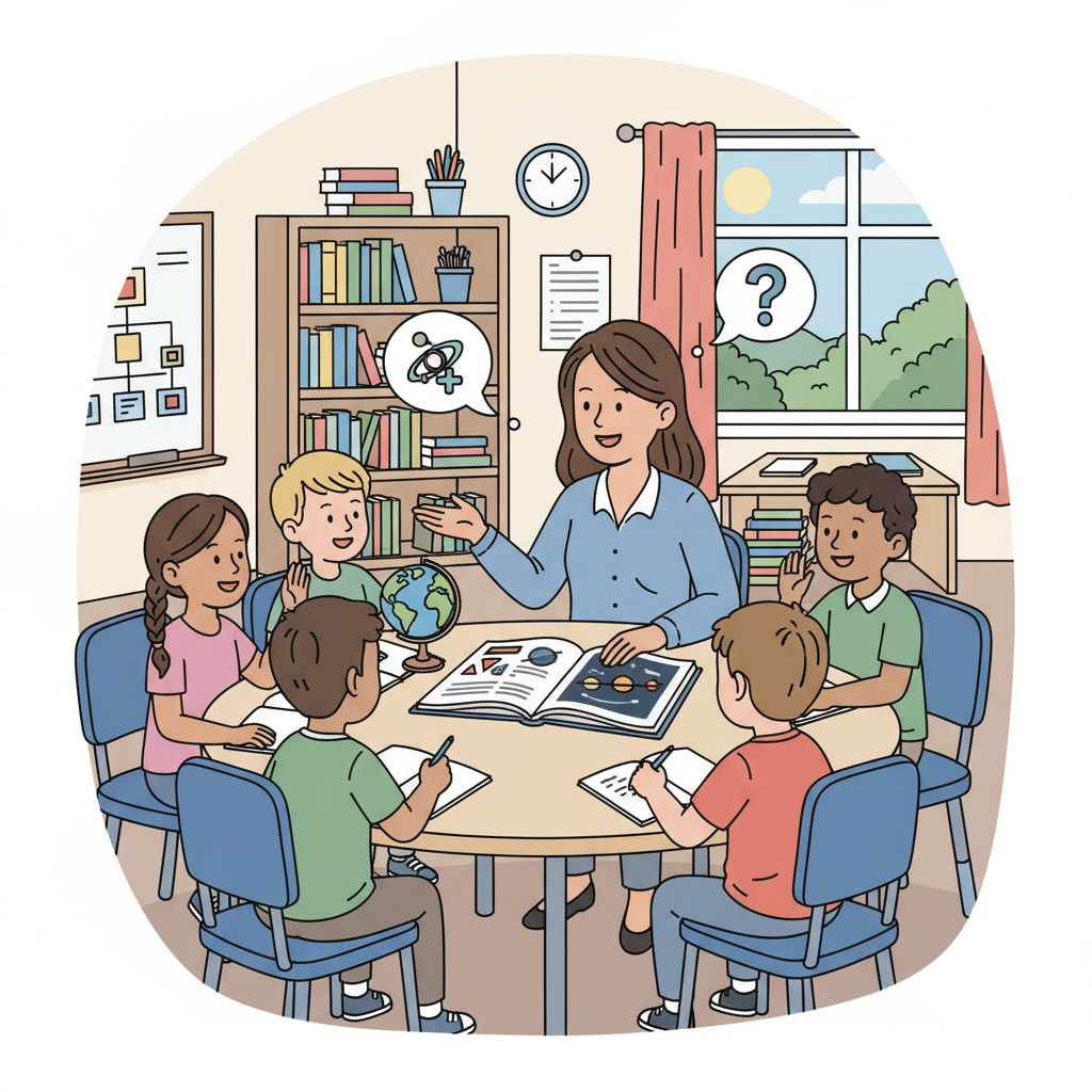 An educator interacting with students during a class discussion Educator interacting with students related to educational inequality and career planning