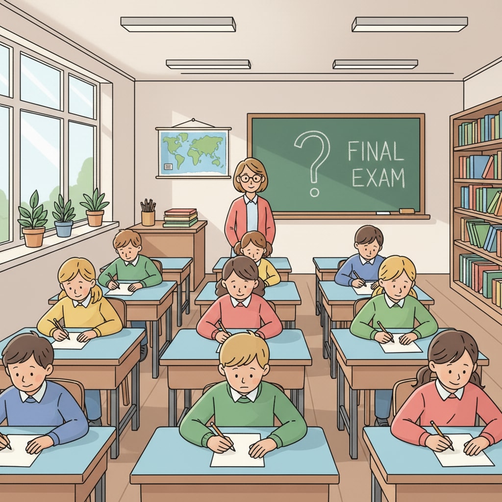 Students taking a standardized test that may not fully measure memory and critical thinking skills.