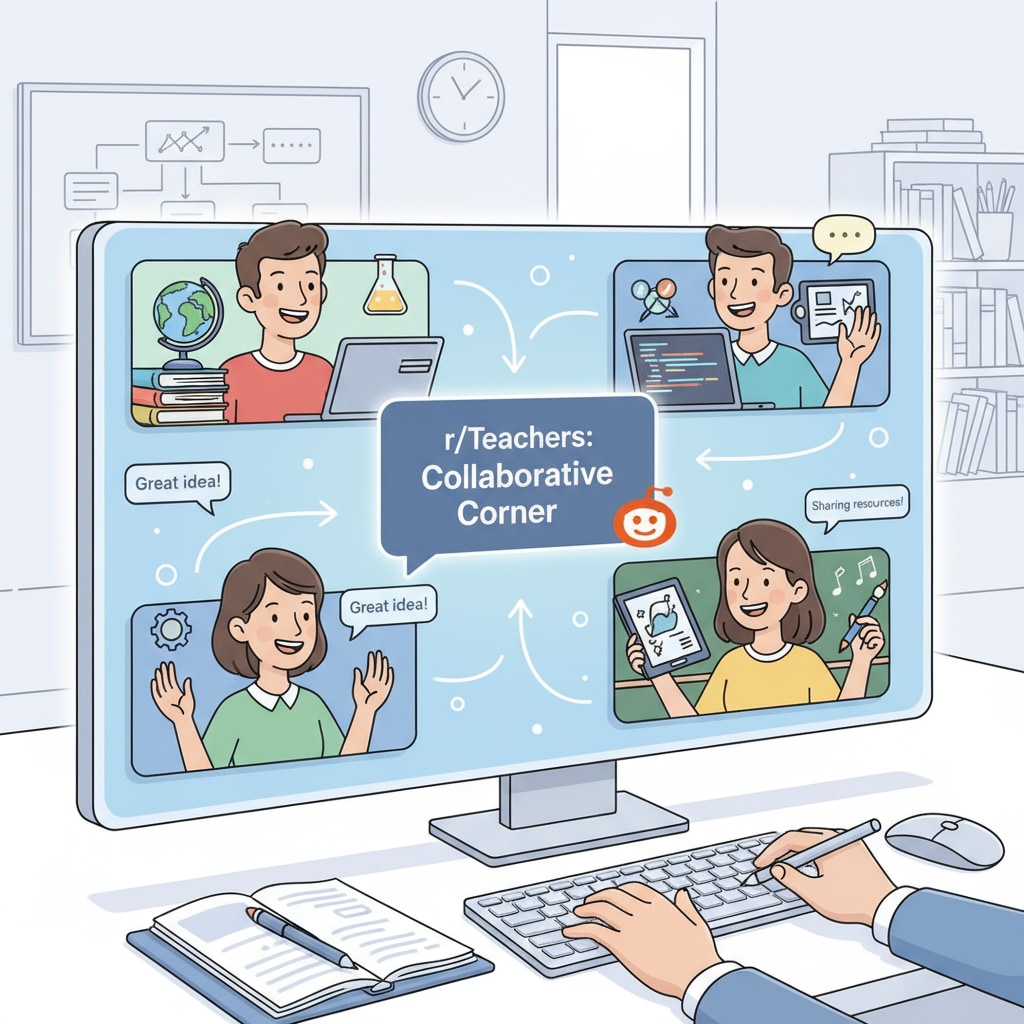 Teachers collaborating in educational subreddits on Reddit