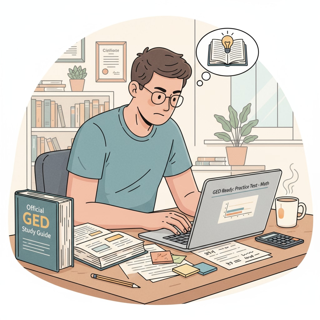 A person studying for the GED