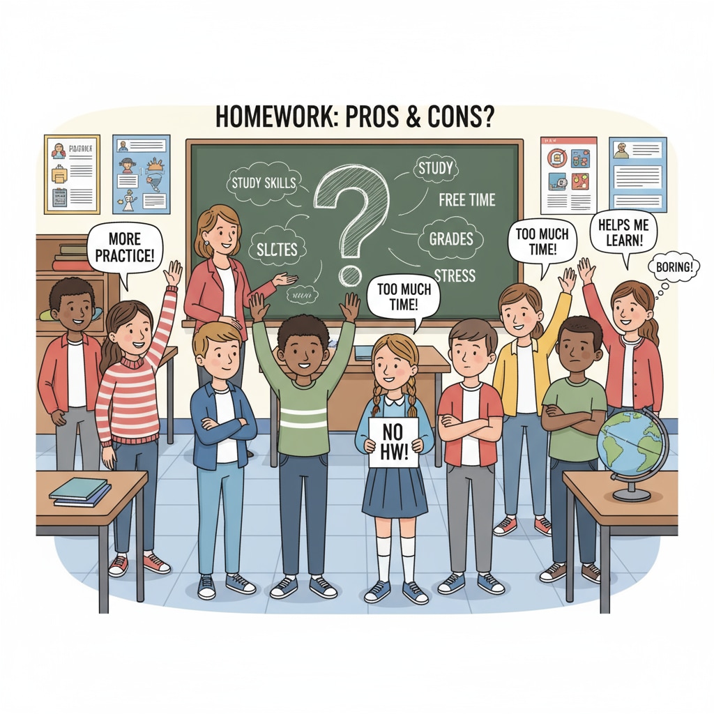 Students voicing their opinions about homework in the homework debate for students
