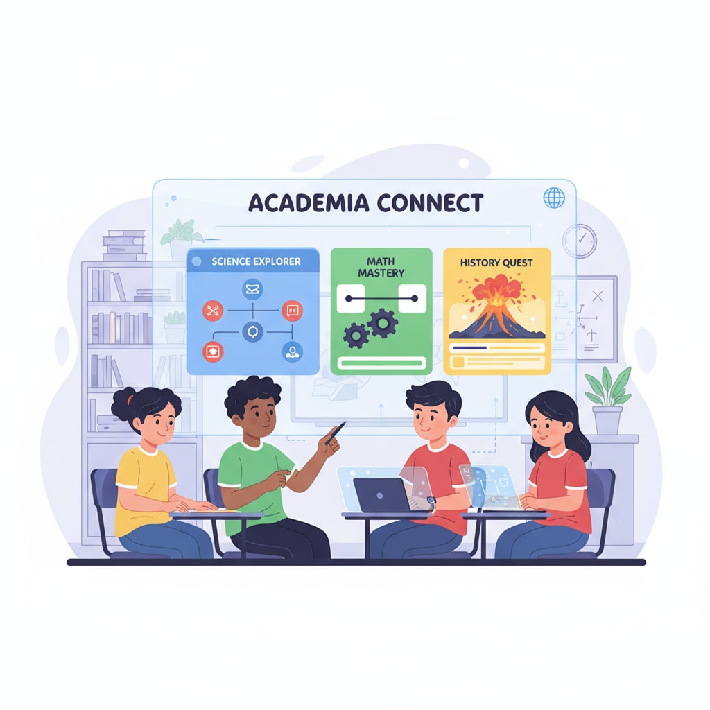 Students engaged in interactive learning on a free platform