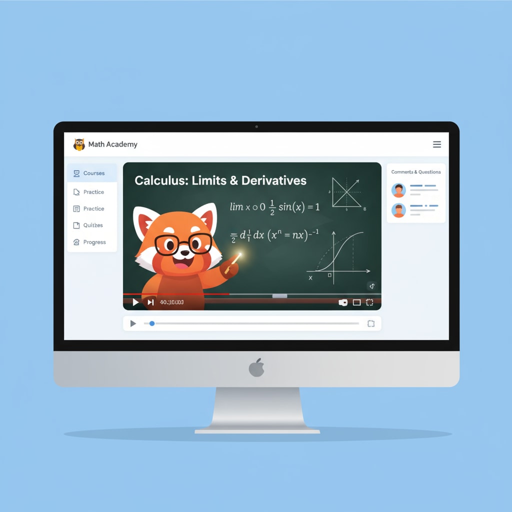Screenshot of an online math learning platform used for high school math study and standardized test readiness
