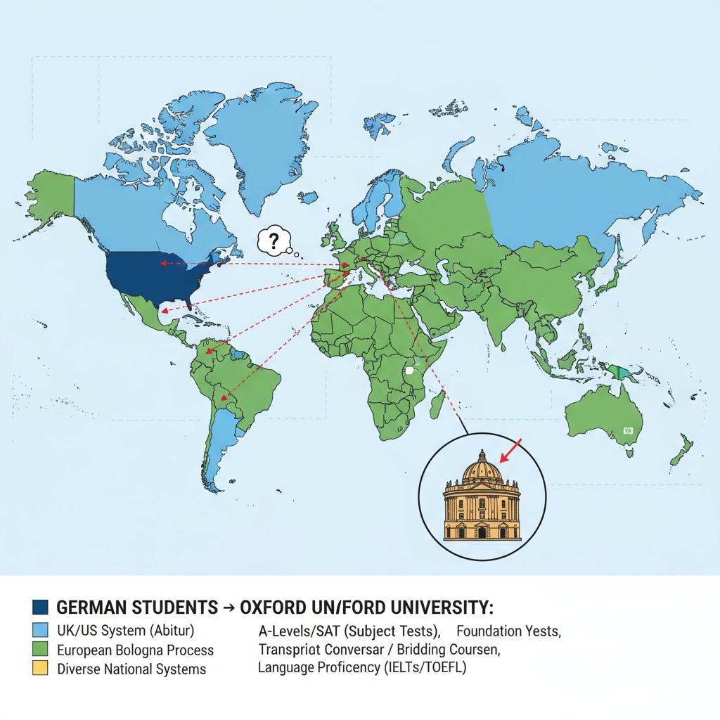 World map showing global education system differences relevant to German students' university applications