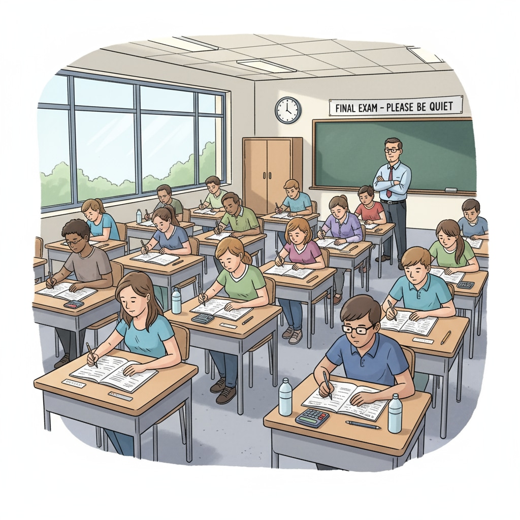 High school students' academic assessment through an exam