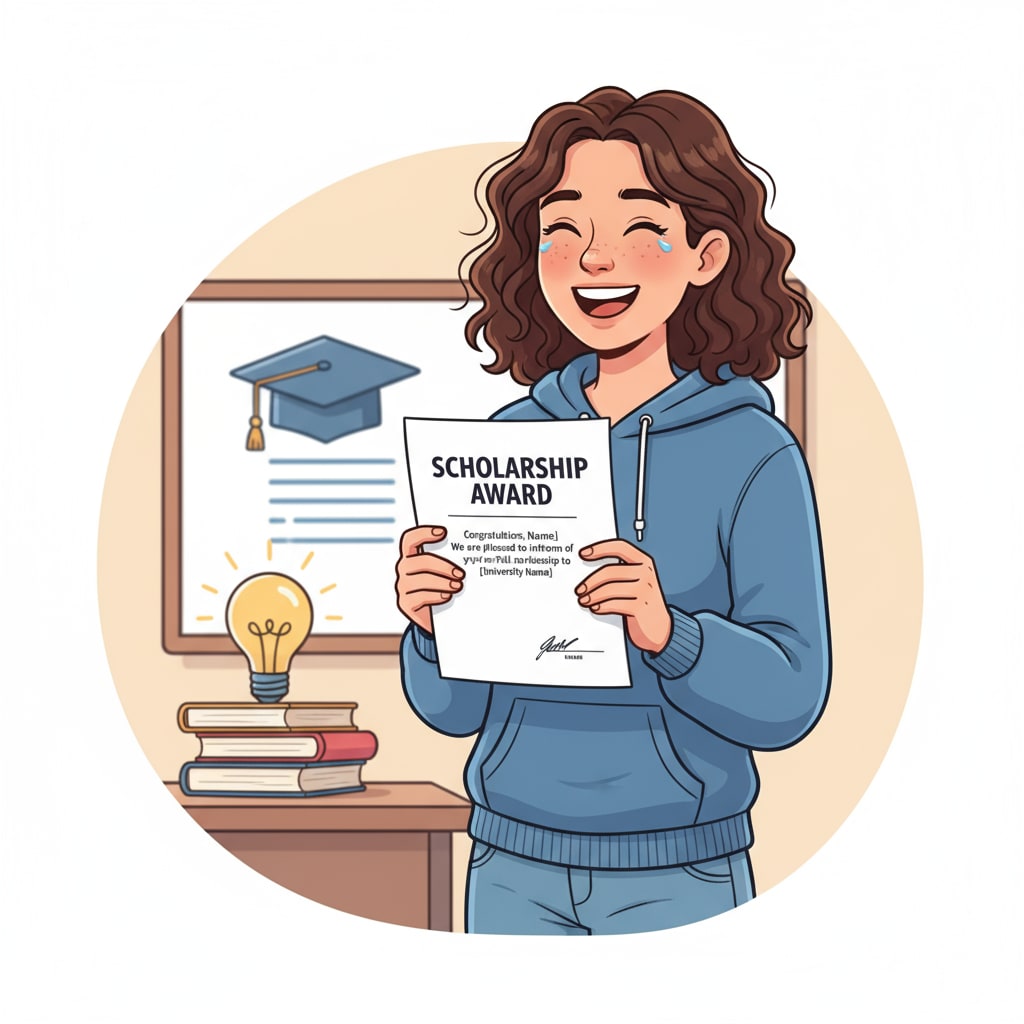 Bioinformatics student receiving a scholarship