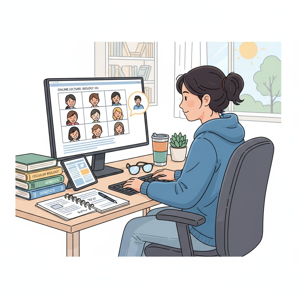 A K12 student facing self-discipline challenges while engaging in online learning.