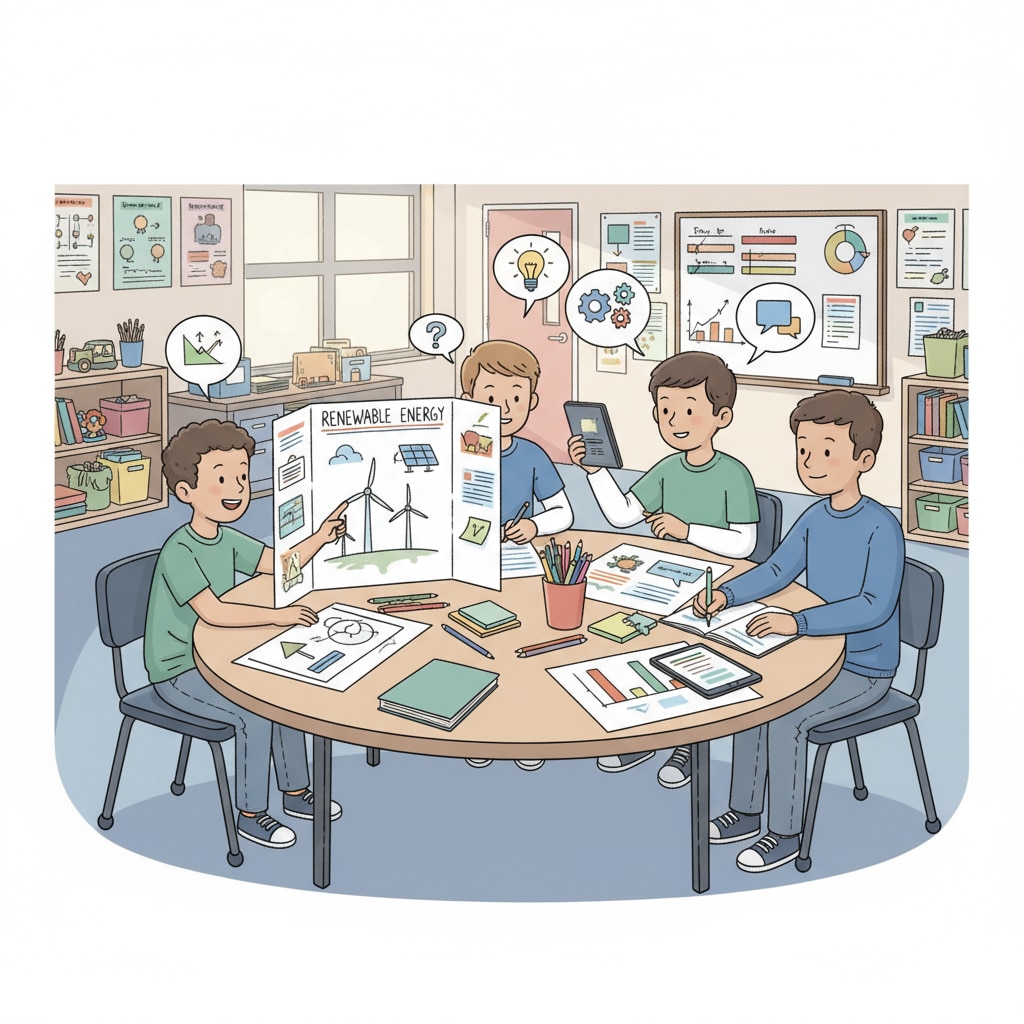 Students of different grade levels working together on a group project in a resource class to achieve teaching balance
