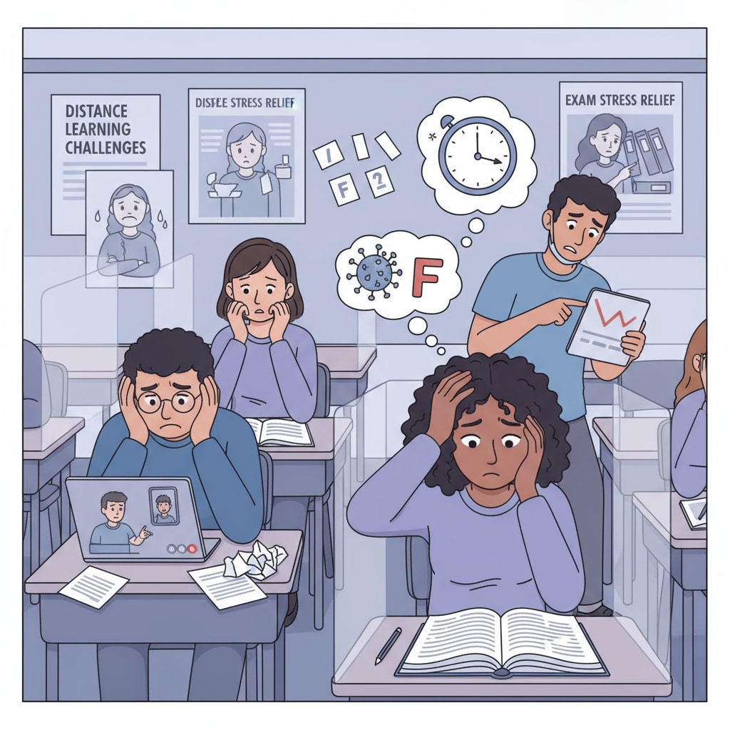 High school students worried about their academic performance due to the pandemic impact and educational assessment issues.